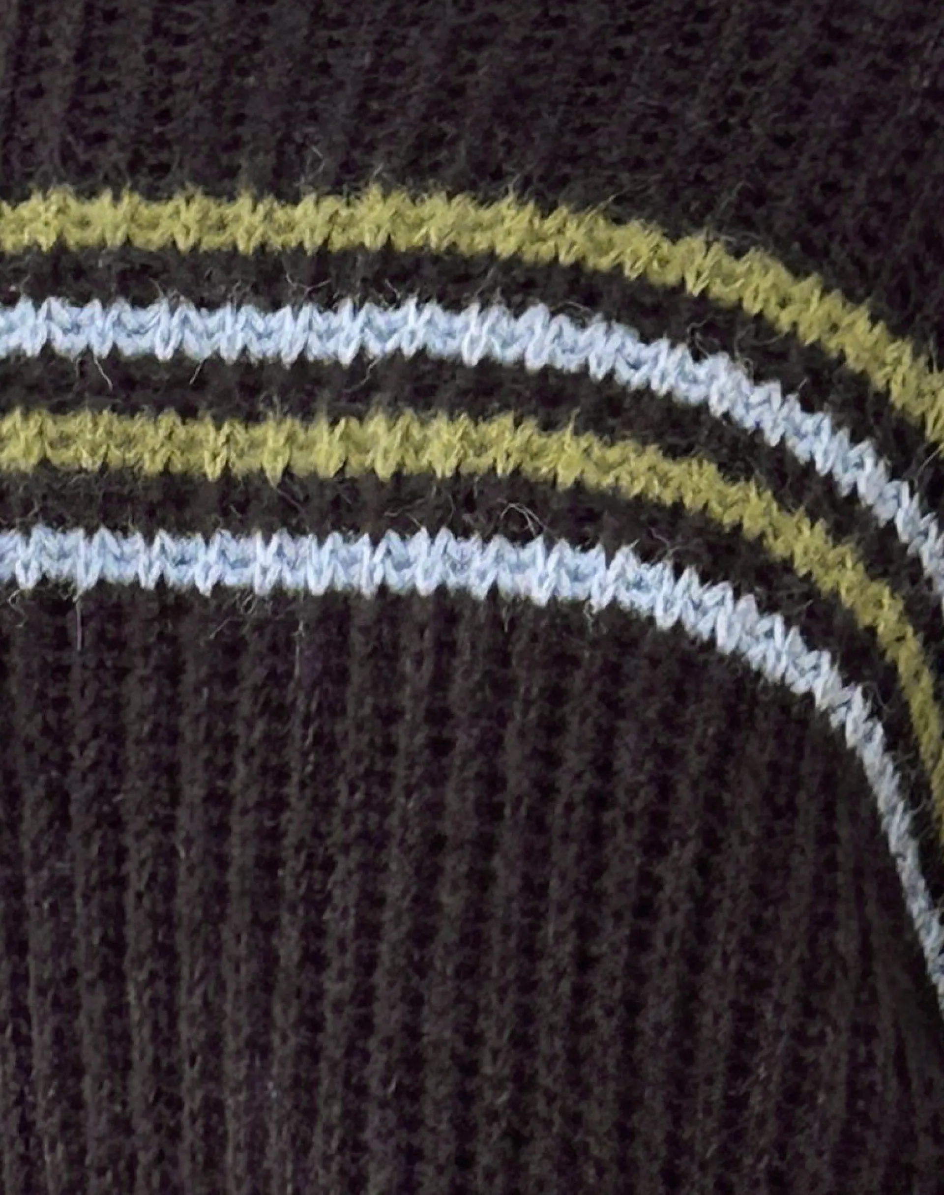 Motel Rocks Jumpers-Lamees Jumper in Brown Knit with Stripe