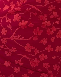 Motel Rocks Printed Dresses | Mini Dresses-Lashka Mini Dress in Red Grunge Floral Flock RedGrungeFloralFlock