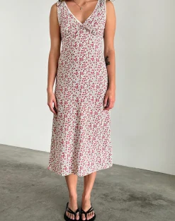 Motel Rocks Printed Dresses | Day Dresses-Lavisha Midi Dress in Pretty Ditsy PrettyDitsy