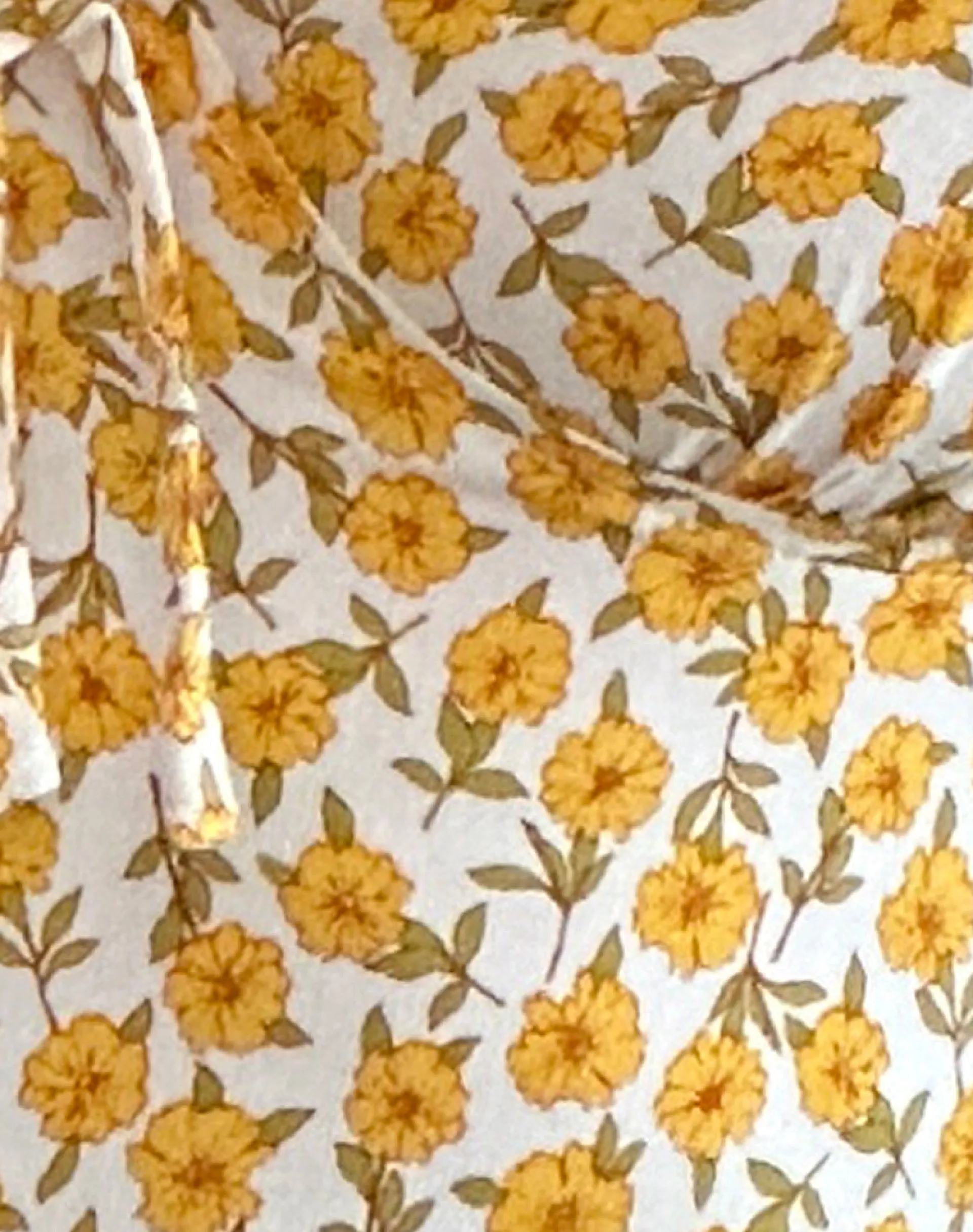 Motel Rocks Printed Dresses | Day Dresses-Lavisha Midi Dress in Yellow Cosmos Garden YellowCosmosGarden