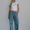 Motel Rocks Basics-Lirura Trouser in Poplin Formal Stripe Navy PoplinFormalStripeNavy