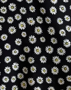Motel Rocks Printed Dresses | Day Dresses-Lisheva Midi Dress in Grunge Daisy Black GrungeDaisyBlack