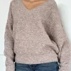 Motel Rocks Jumpers-Loka Oversized Jumper in Almond