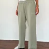 Motel Rocks Co-Ords-Loose Jogger in London Fog with Ivory 'MOTEL' Embroidery LondonFogwithIvory'MOTEL'Embroidery