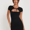 Motel Rocks Bodycon Dresses | Little Black Dresses-Lovella Mini Dress in Black