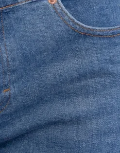 Motel Rocks Jorts-Low Rise Denim Hot Pants in Bay Blue