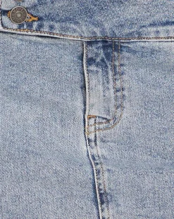 Motel Rocks Denim Skirts | Mini Skirts-Low Rise Mini Skirt in Light Wash Blue LightWashBlue