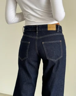 Motel Rocks Basics | Low Rise Pants-Low Rise Parallel Jeans in Indigo