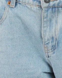 Motel Rocks Low Rise Pants-Low Rise Parallel Jeans in Extra Light Wash Blue