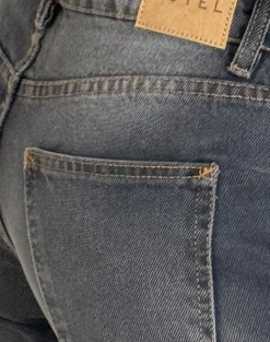 Motel Rocks Low Rise Pants | Jeans-Low Rise Parallel Jeans in Grey Used Bleach Greyusedbleach