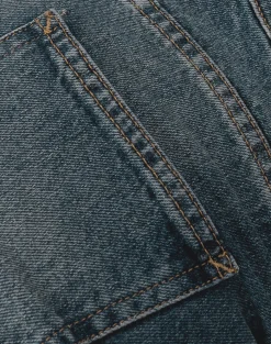 Motel Rocks Jeans | Parallel Jeans-Low Rise Parallel Jeans in Steel Blue steelblue