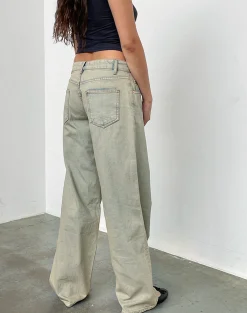 Motel Rocks Low Rise Pants | Jeans-Low Rise Roomy Jeans in Desert Sand Wash desertsandwash