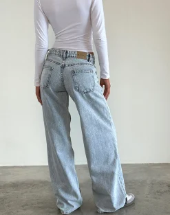 Motel Rocks Jeans | Roomy Jeans-Low Rise Roomy Jeans in 80's Light Wash Blue 80'sLightWashBlue