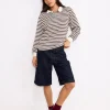 Motel Rocks Jorts-Low Rise Skater Short in Indigo