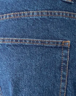 Motel Rocks Jorts-Low Rise Skater Shorts in Core Blue Stone CoreBlueStone
