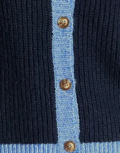 Motel Rocks Cardigans-Luciana Cardigan in Contrast Navy ContrastNavy