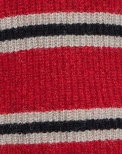 Motel Rocks Jumpers-Lunet Knitted Jumper in Red and Black Stripe RedandBlackStripe