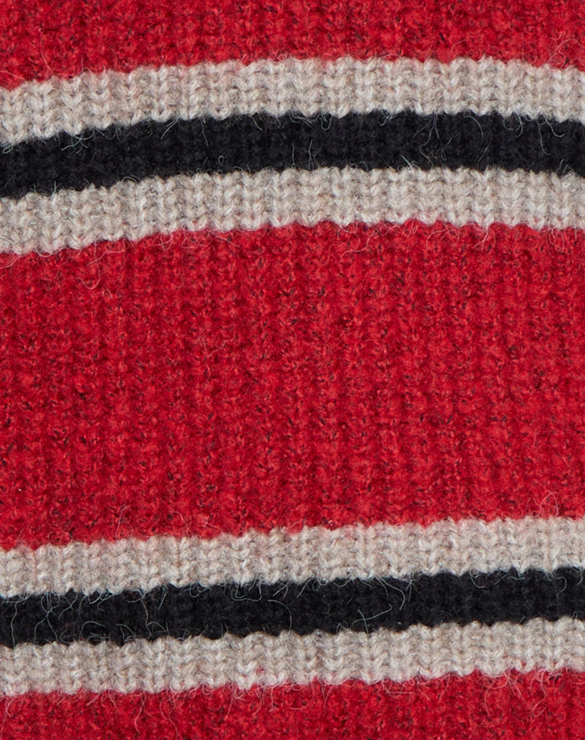 Motel Rocks Jumpers-Lunet Knitted Jumper in Red and Black Stripe RedandBlackStripe