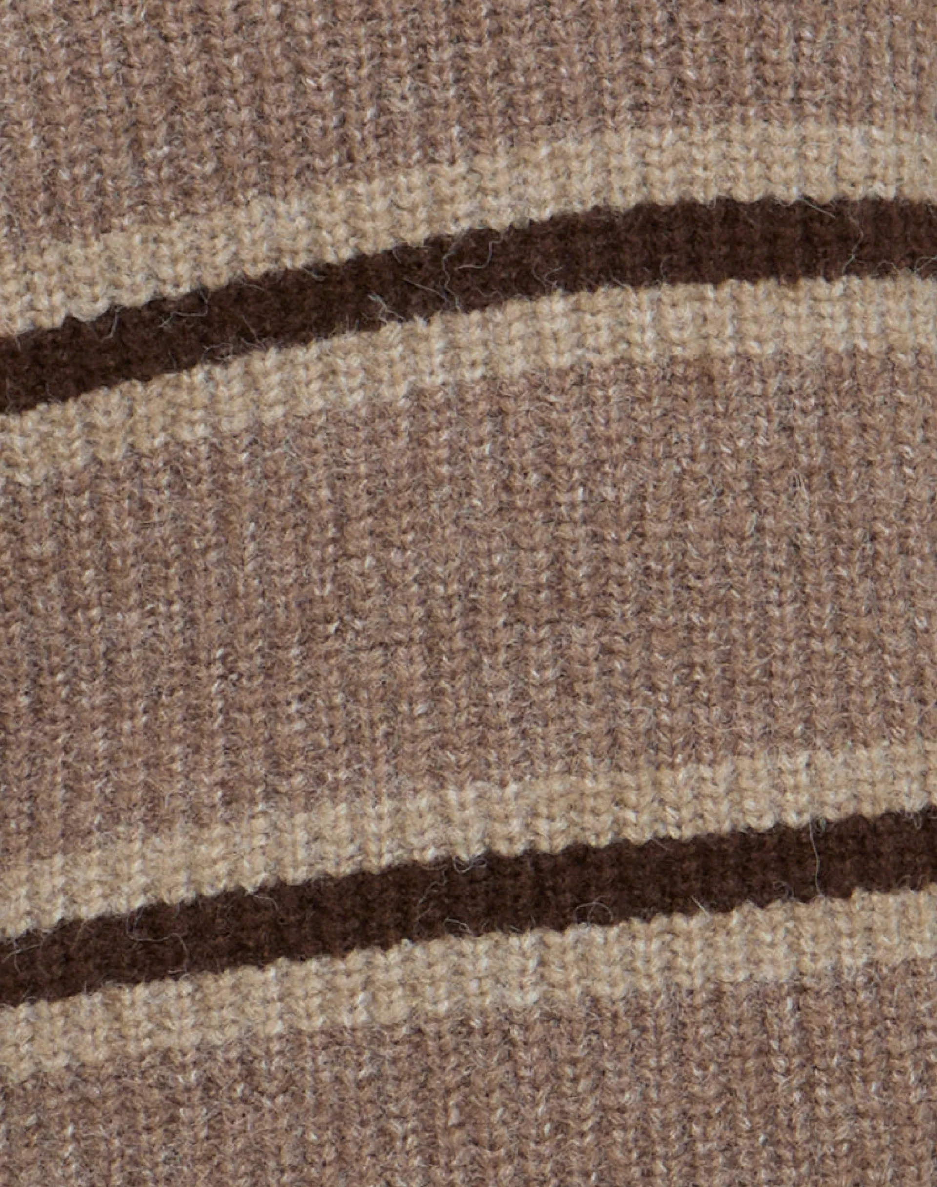 Motel Rocks Jumpers-Lunet Knitted Jumper in Stripe Tonal Brown StripeTonalBrown