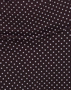 Motel Rocks Printed Dresses | Party Dresses-Luscian Plunge Mini Dress in Micro Polka Brown MicroPolkaBrown