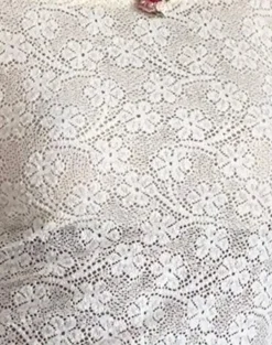 Motel Rocks Lace Tops | Going Out Tops-Mageina Bardot Top in Lace Ivory
