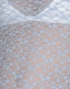 Motel Rocks Vest Tops | Lace Tops-Malachi Vest Top in Light Blue Lace