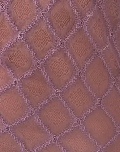 Motel Rocks Vest Tops | Lace Tops-Maloe Lace Patterned Tank Top in mauve