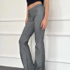 Motel Rocks Tailoring-Malvinas Flared Trouser in Grey Tailoring