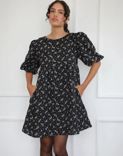 Motel Rocks Day Dresses | Mini Dresses-Marate Mini Dress in Floral Land Black FloralLandBlack
