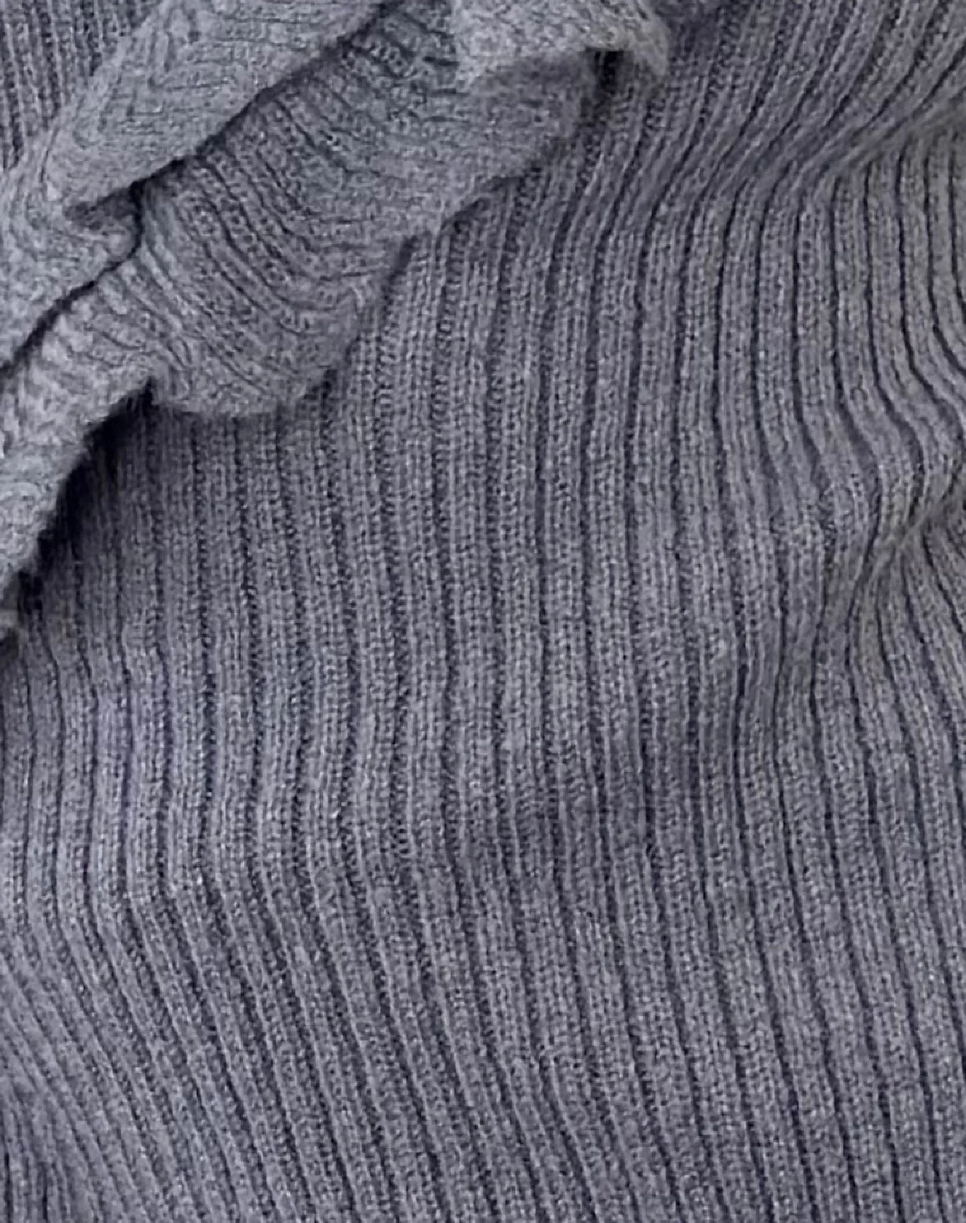 Motel Rocks Day Dresses | Long Sleeve Dresses-Marianna Long Sleeve Knitted Mini Dress in Dark Grey