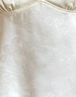 Motel Rocks Going Out Tops-Marinda Top in Satin Jacquard Ivory