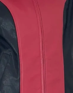 Motel Rocks Pu Jackets-Marion PU Biker Jacket in Red with Black Panels RedwithBlackPanels