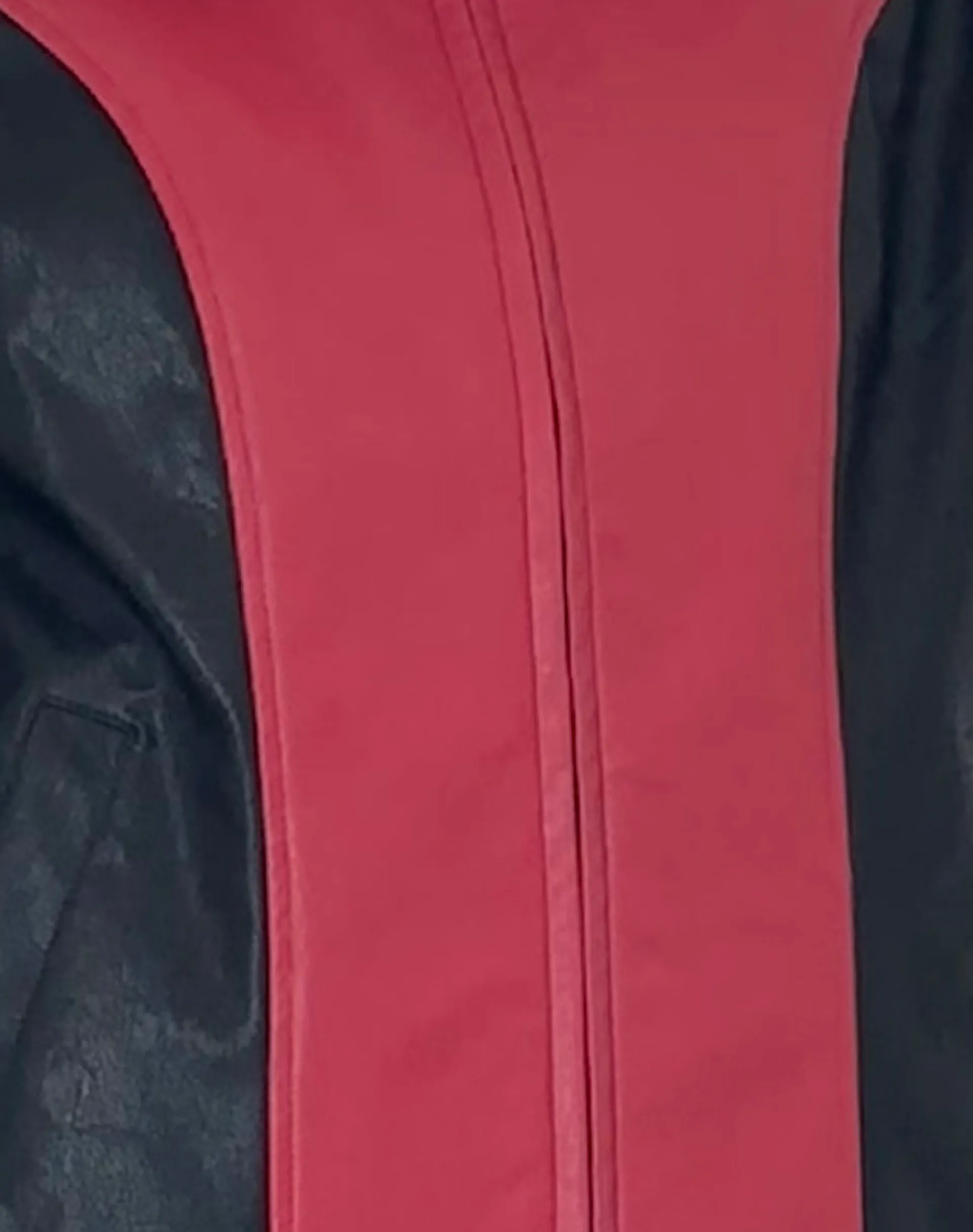 Motel Rocks Pu Jackets-Marion PU Biker Jacket in Red with Black Panels RedwithBlackPanels
