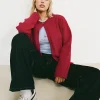 Motel Rocks Cardigans-Maureen Cardigan in Red