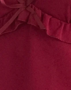 Motel Rocks Strappy Tops | Going Out Tops-Melinda Frill Cami Top in Chiffon Deep Red ChiffonDeepRed