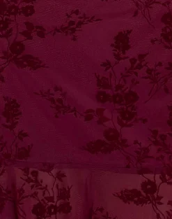 Motel Rocks Printed Dresses-Micaya Mini Dress in Botanical Flower Maroon botanicalflowermaroon