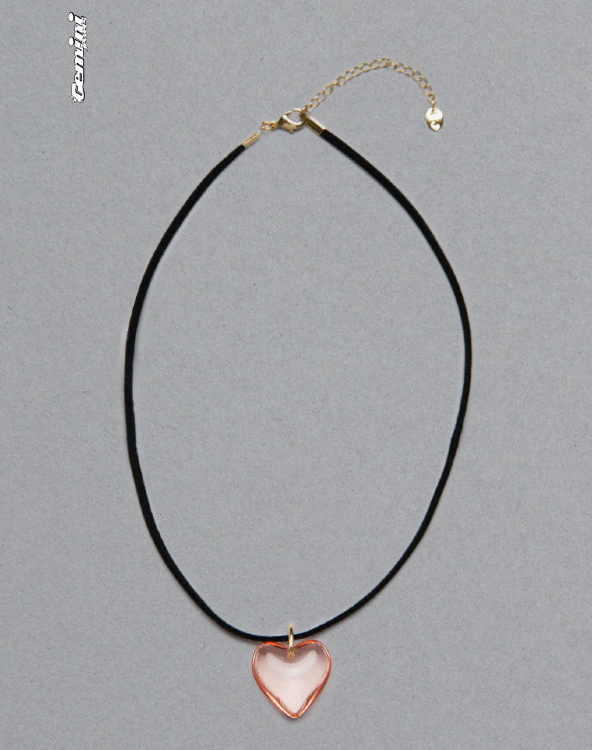 Motel Rocks Accessories-Mimi Pink Glass Heart Necklace