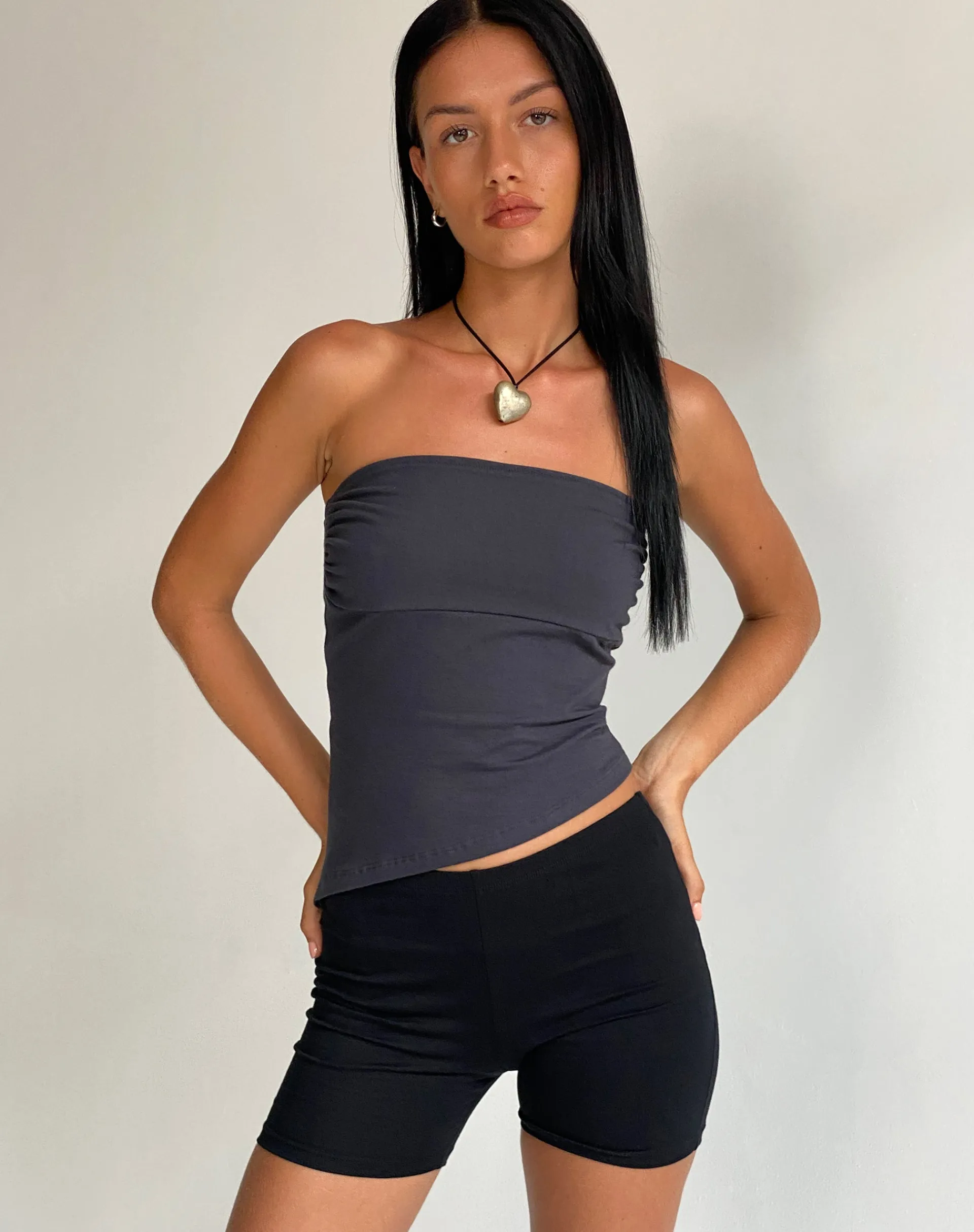Motel Rocks Bandeau Tops-Minase Asymmetric Bandeau Top in Ocean Storm oceanstorm