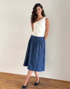 Motel Rocks Going Out Tops-Moira One Shoulder Top in Textured Rose Ivory texturedroseivory