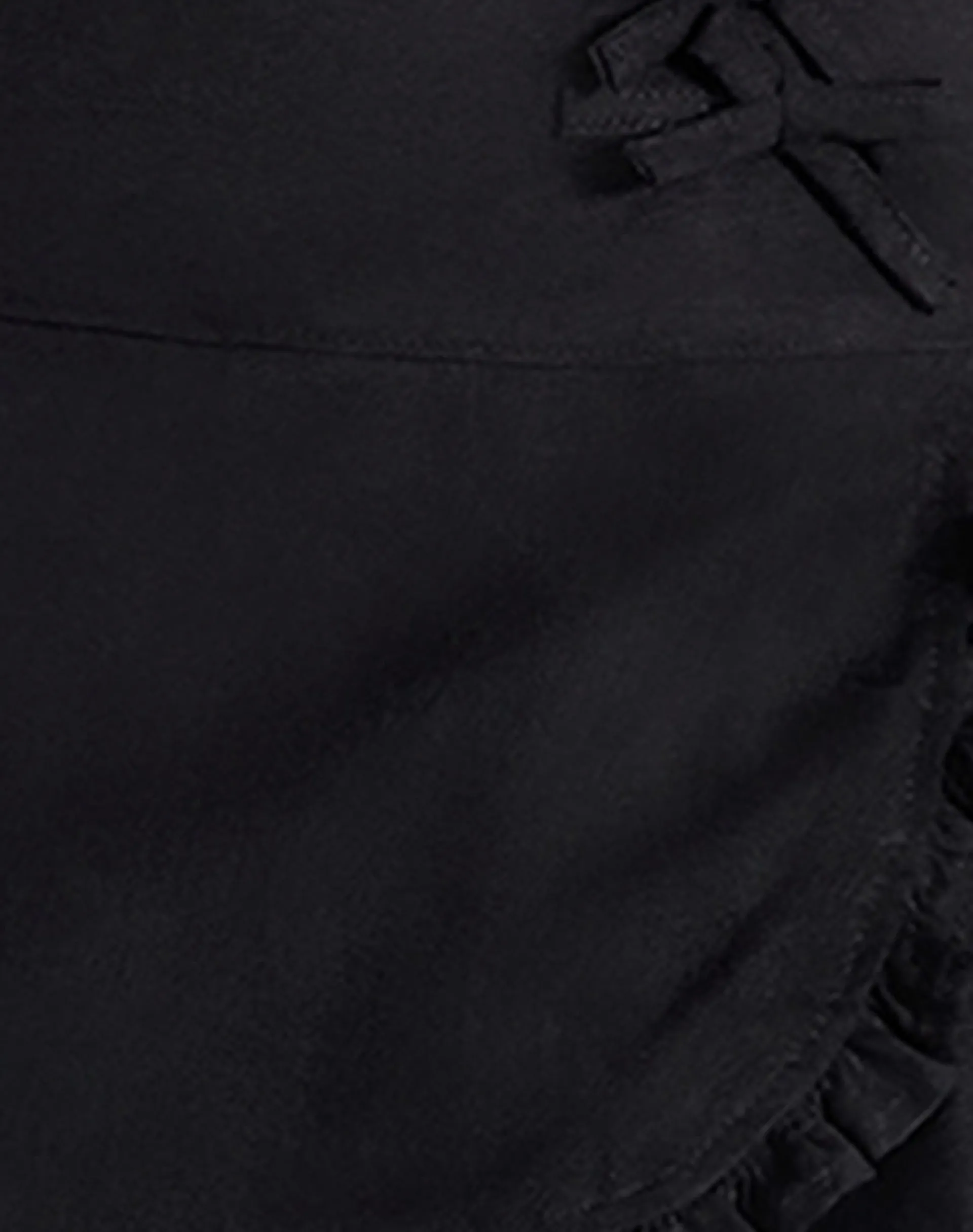 Motel Rocks A Line Skirts | Pleated Skirts-Monana Wrap Micro Skirt in Plain Black PlainBlack