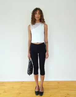 Motel Rocks Vest Tops | Going Out Tops-Moni Vest Top in Mesh Ivory MeshIvory