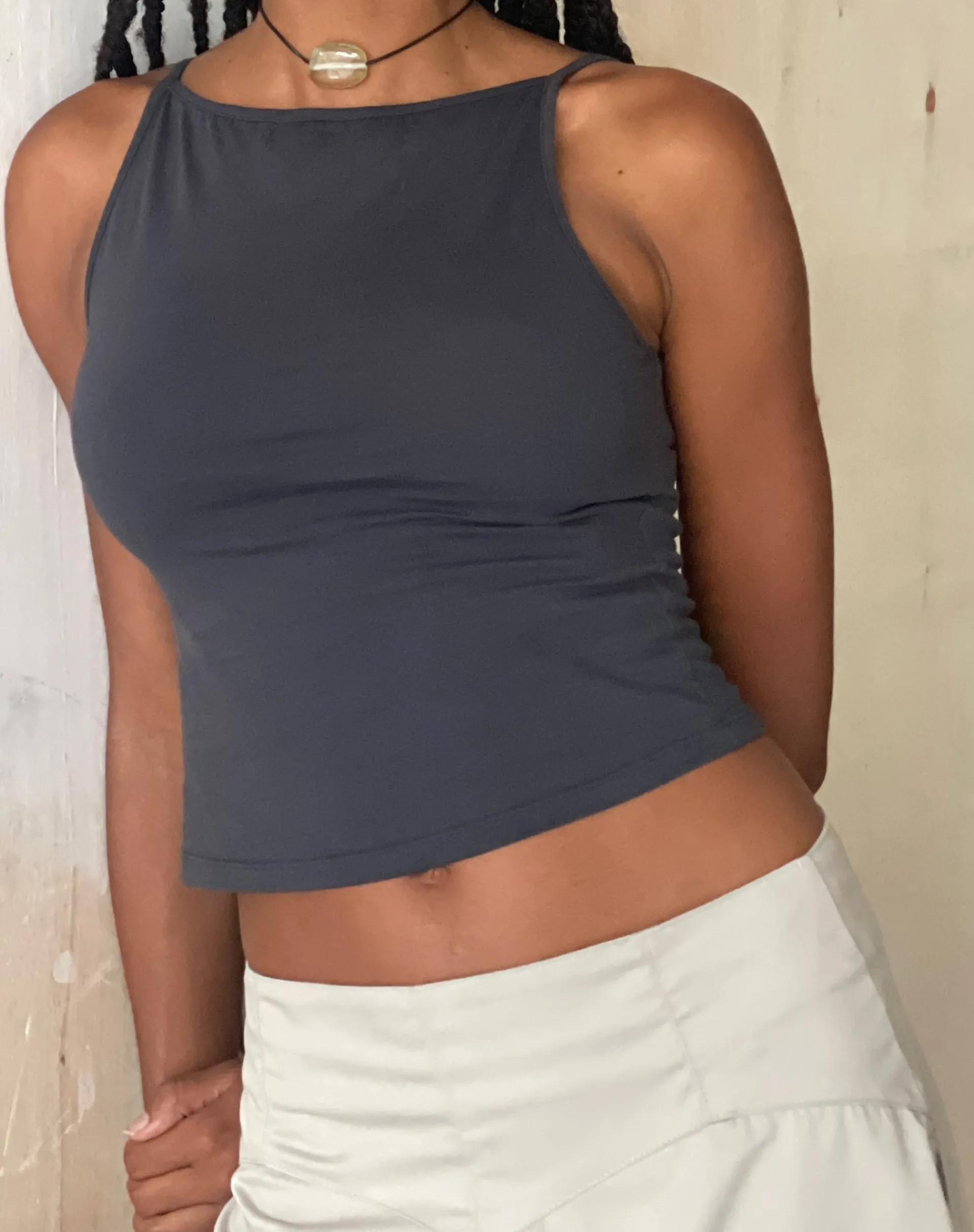 Motel Rocks Basics | Vest Tops-MOTEL X JACQUIE Dudley Vest in Ocean Storm OceanStorm