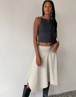 Motel Rocks Basics | Vest Tops-MOTEL X JACQUIE Dudley Vest in Ocean Storm OceanStorm