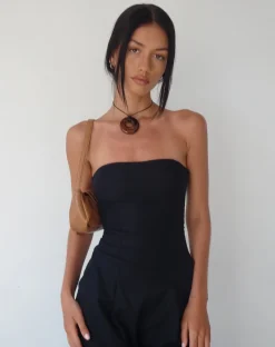 Motel Rocks Jumpsuits & Rompers | Basics-MOTEL X JACQUIE Kyaria Bandeau Jumpsuit in Black