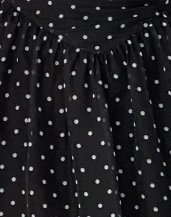 Motel Rocks Printed Dresses | Bandeau Dresses-Murni Bandeau Mini Dress in Polka Black Chiffon