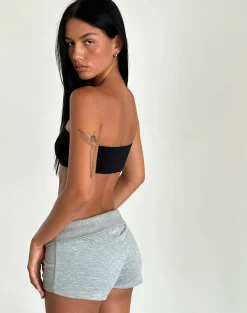 Motel Rocks Basic Tops | Crop Tops-Nabel Micro Tube Top in Black