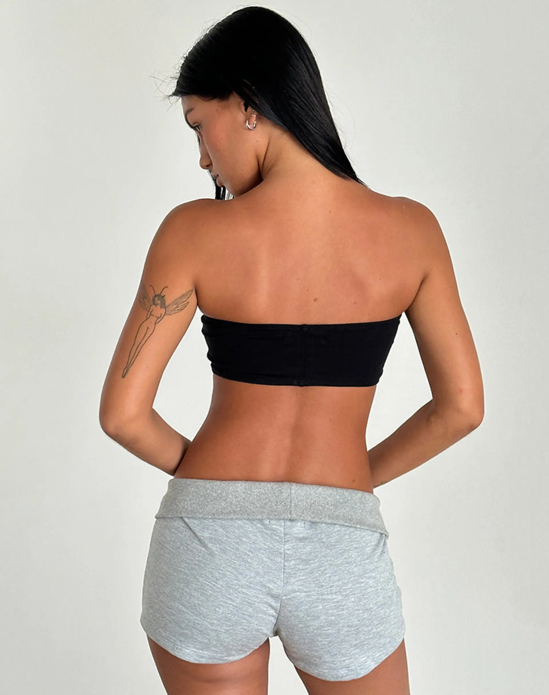 Motel Rocks Basic Tops | Crop Tops-Nabel Micro Tube Top in Black