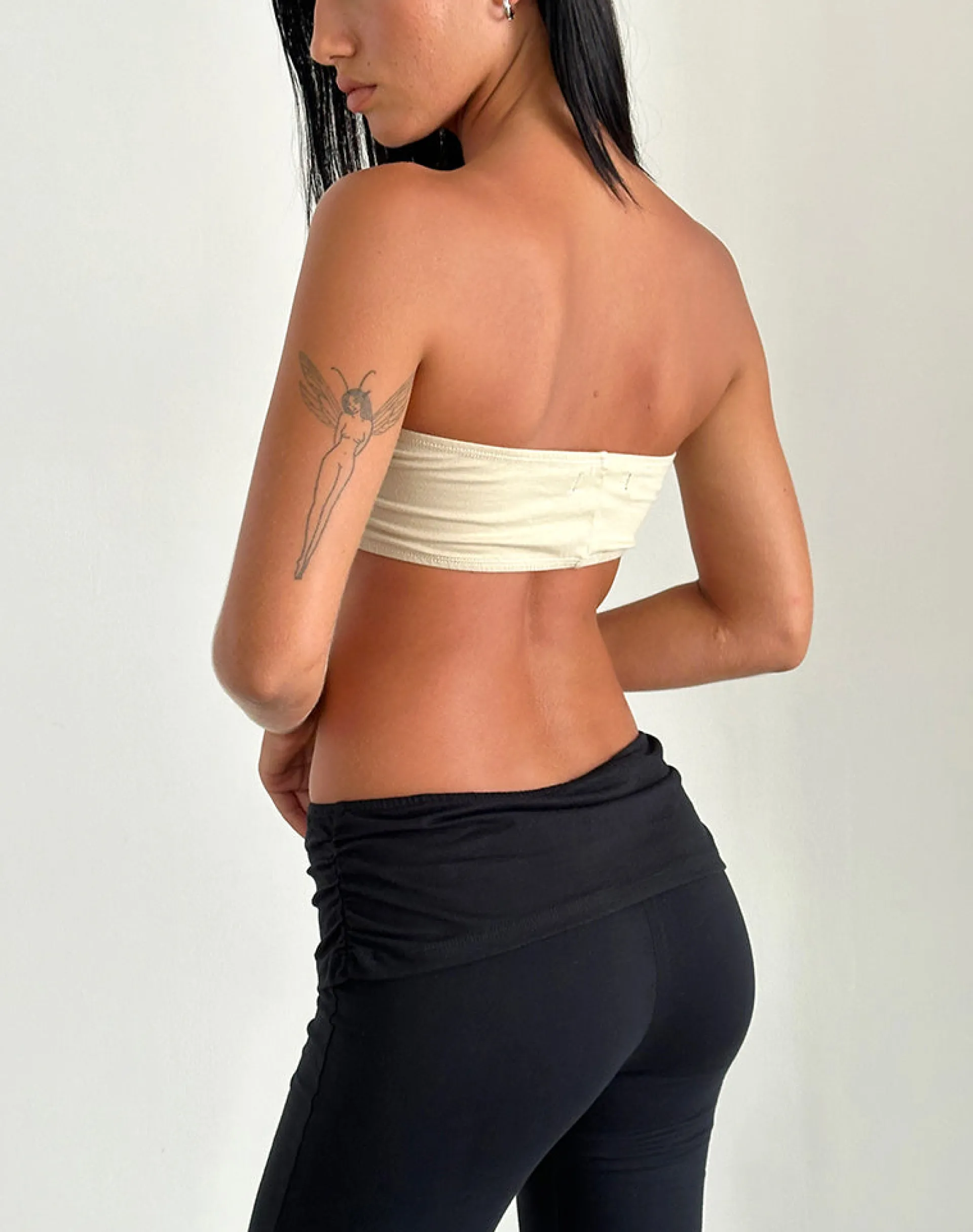 Motel Rocks Basic Tops-Nabel Micro Tube Top in Coconut Milk CoconutMilk