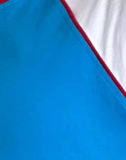 Motel Rocks Basic Tops | Tees-Nagita Racer Top in Aqua Blue with Red Binding