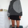 Motel Rocks Jumpers-Namari Jumper in Black and Charcoal Mix Knit BlackandCharcoalMixKnit